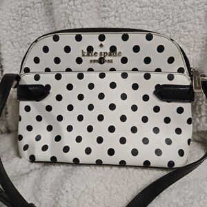 Kate Spade White Polka Dot Small Crossbody Bag